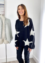 Load image into Gallery viewer, Scarlet Star Knit Top by Annili The Label is a must have weekend winter jumper.  Made from a super soft Rayon mix, this head turning knit will keep you both comfortable and warm.   The wider sleeves add a feminine elegance to this oversized jumper
