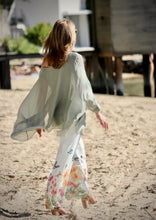 Load image into Gallery viewer, Stunning layered Italian silk blend top, in sage green
