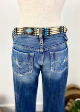 Load image into Gallery viewer, Rock N Roll Wardrobe Bone and Bead Leather Belt - vintage
